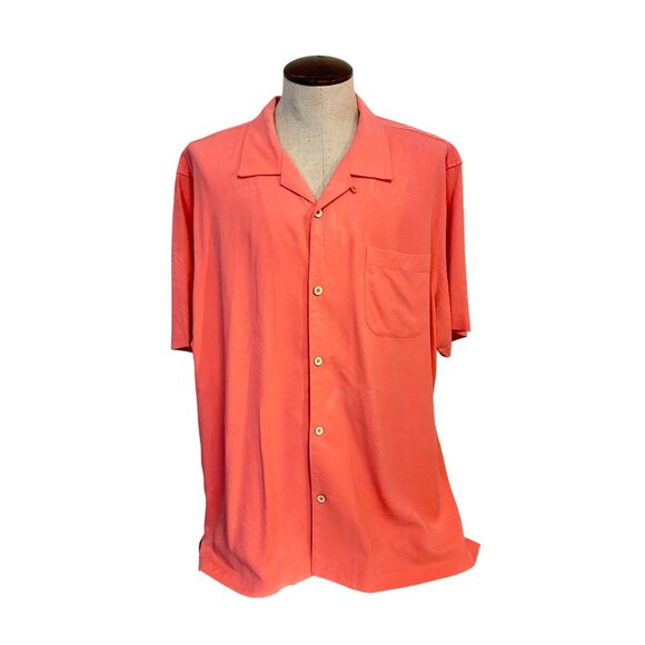 Tommy Bahama Coral Short-Sleeve Button-Up Shirt XXL Mens Silk Shirt - Picture 1 of 4